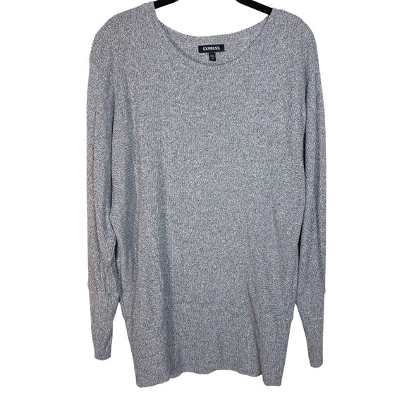 Express Gray Dolman Tunic Sweater - Picture 3 of 7